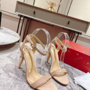 Christian Loubouti Queen's Scepter Sandals pink Charming Golden Shoes High heels 10cm