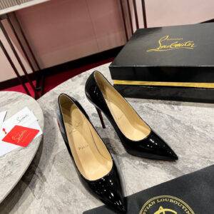 Christian Louboutin Lacquer leather single shoes Classic style KATE series 6.5-8.5-10cm high heels