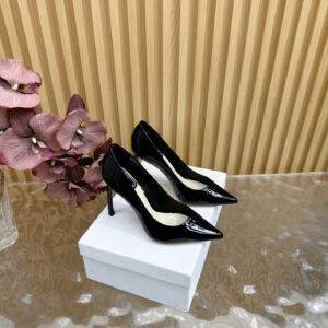 DIOR 2025 𝐧𝐞𝐰 Spring/Summer Lacquer Leather Pointed High Heel Single Shoe Series eternal classics High heels: 7cm10.5cm