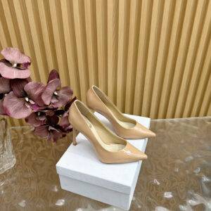 DIOR 2025 𝐧𝐞𝐰 Spring/Summer Lacquer Leather Pointed High Heel Single Shoe Series eternal classics High heels: 7cm10.5cm