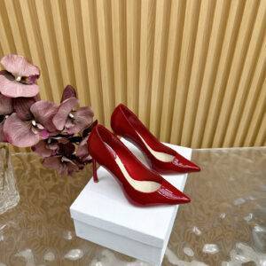 DIOR 2025 𝐧𝐞𝐰 Spring/Summer Lacquer Leather Pointed High Heel Single Shoe Series eternal classics High heels: 7cm10.5cm