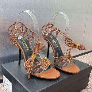 Saint Laurent Paris 2025 Spring Summer New High Heels Slippers Alphabet Logo Hardware Buckle High heels: 9.5cm