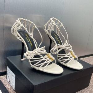 Saint Laurent Paris 2025 Spring Summer New High Heels Slippers Alphabet Logo Hardware Buckle High heels: 9.5cm