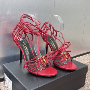 Saint Laurent Paris 2025 Spring Summer New High Heels Slippers Alphabet Logo Hardware Buckle High heels: 9.5cm