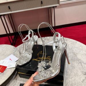 Crystal Diamond Sandals Part of the Maison Christian Louboutin Wedding Capsule, 10cm Color: Silver