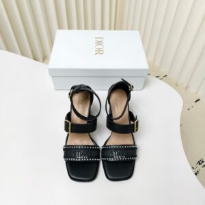 Dior Dway 2025 Spring Summer Latest High Heels, Embroidered Color blocked Roman Sandals, High Heels: 7.5cm/9.5cm