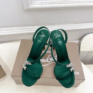Christian Louboutin 2025 Latest JUST JEWEL Silk Crystal Diamond High Heel Sandals Series High heels: 10.5cm