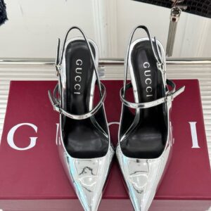 Gucci 2025 New metal heel high-heeled sandals for summer High heels: 9.5cm
