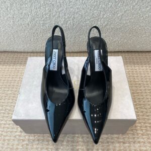 Jimmy Choo 2025 early spring new pointed back empty water droplet heel high heels High heels: 9.5cm