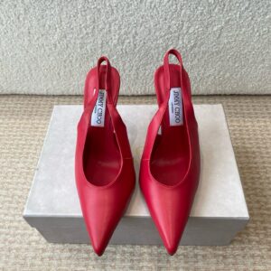 Jimmy Choo 2025 early spring new pointed back empty water droplet heel high heels High heels: 9.5cm