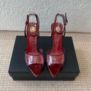 Saint Laurent New YSL Saint Laurent crystal wedge pointed sandals High heels: 9cm