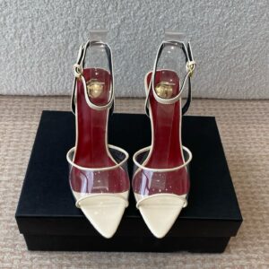 Saint Laurent New YSL Saint Laurent crystal wedge pointed sandals High heels: 9cm