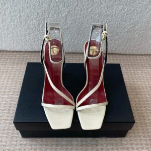 Saint Laurent New YSL Saint Laurent Metal Plated Heel Pointed Sandals High heels: 9cm