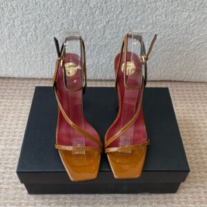 Saint Laurent New YSL Saint Laurent Metal Plated Heel Pointed Sandals High heels: 9cm